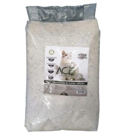 Arena aglomerante Ace Cat Litter carbón activado 20 Lts
