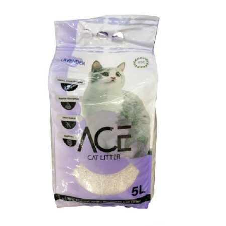 Arena aglomerante Ace Cat Litter perfume lavanda 5 Lts